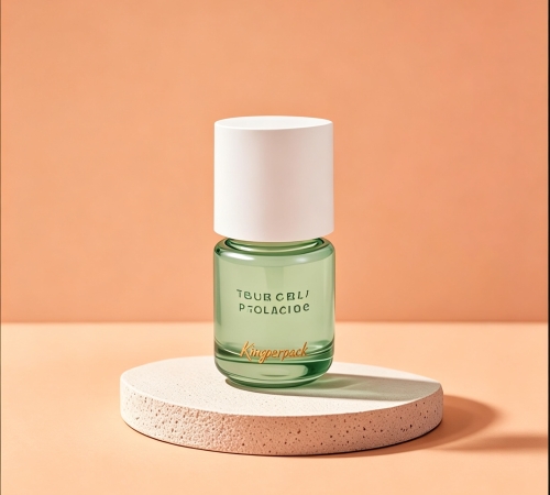 30ml Short Round Cylinder Glass Serum Bottle with Matte Cylindrical Overcap