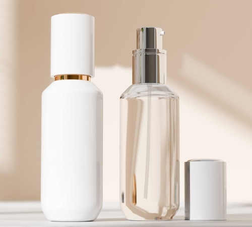 50‑100ml Rounded‑Shoulder Cylindrical Glass Cosmetic Bottle, Pump & Spray Versatile