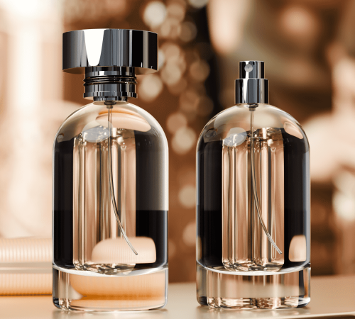 50‑100 ML Oval Rounded Shoulder Heavy Bottom Glass Perfume Bottle with Spray Pump
