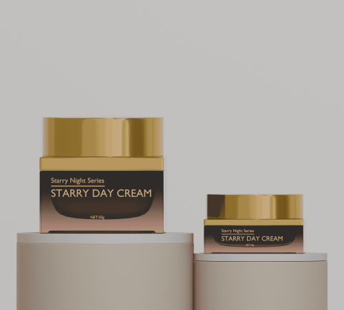 30‑50G Luxury Square Dark Amber Glass Cream Jar with Gold Cap for Skin Care