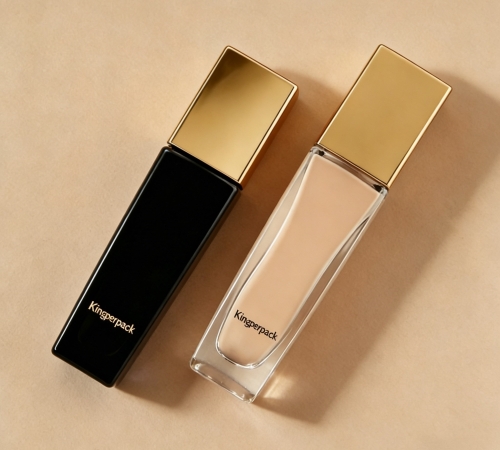 80‑120ML Luxury Tall Slanted Square Glass Lotion Bottle for Skin Toner & Serum