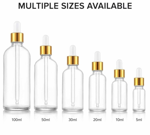 5‑100ML Boston Round Glass dropper Bottle