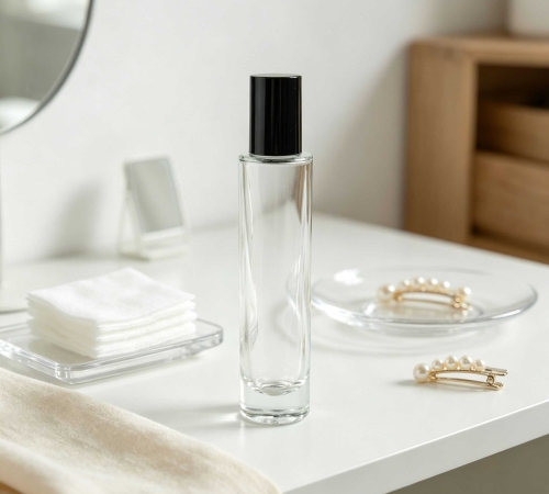 10‑100ML Clear Tall Cylinder Glass Roller Bottle