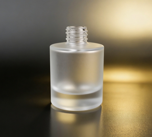 50‑120ML Short Cylindrical Frosted Glass Bottle
