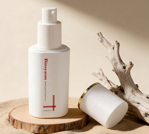 30‑120ML White Ribbed‑Cap Lotion Bottle