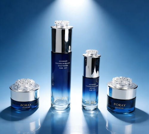 40‑120ML Blue Gradient Glass Skincare Set