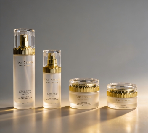 30‑100ML Frosted Gold Glass Skincare Set