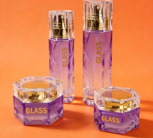 60‑120ML Crystal Cut Hexagonal Glass Bottle