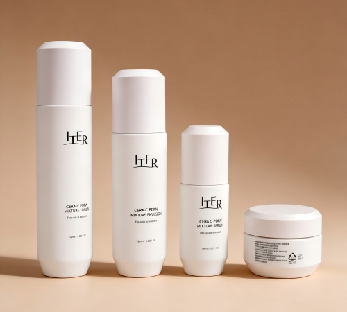 40‑120ML Minimalist Matte White Plastic Skincare Set