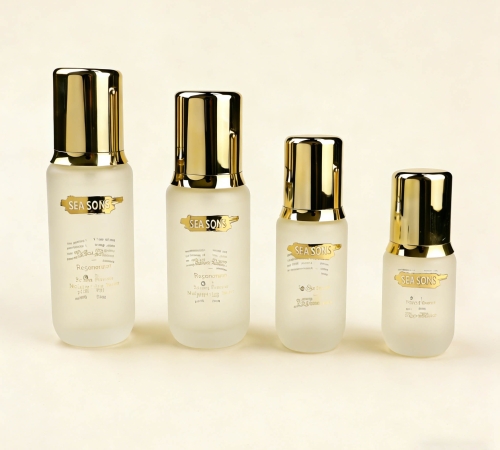 30‑50ml Curved Glass Bottle With Gold Cap