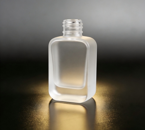 50‑100ML Short Rounded‑Square Recessed Glass Bottle