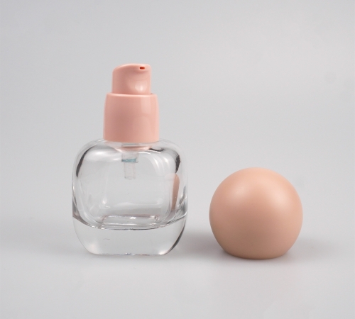 30‑40ml Rounded Square Glass Foundation Bottle