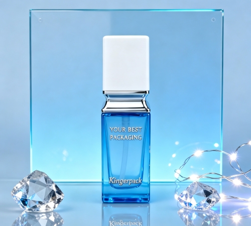 30‑50ml Luxury Square Glass Pump Bottle