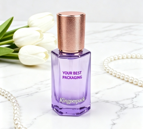 30‑50ml Hexagonal Faceted Glass Pump Bottle