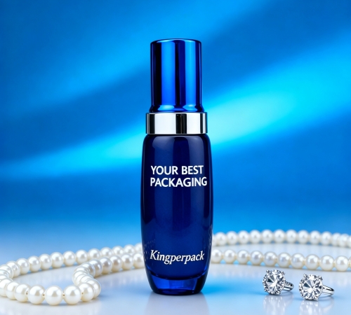 40‑60ml Curved Oval Glass Pump Bottle