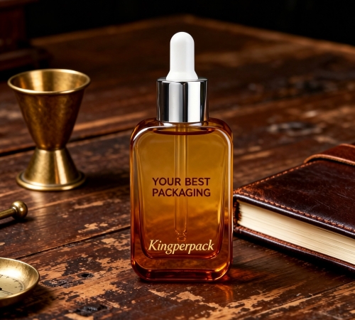 30ml Rounded Flat Square dropper Glass Bottle