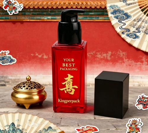 100ml Square Glass Lotion Pump Bottle