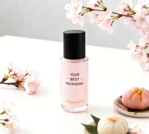 80ml Short Straight Cylinder Glass Lotion Pump Bottle