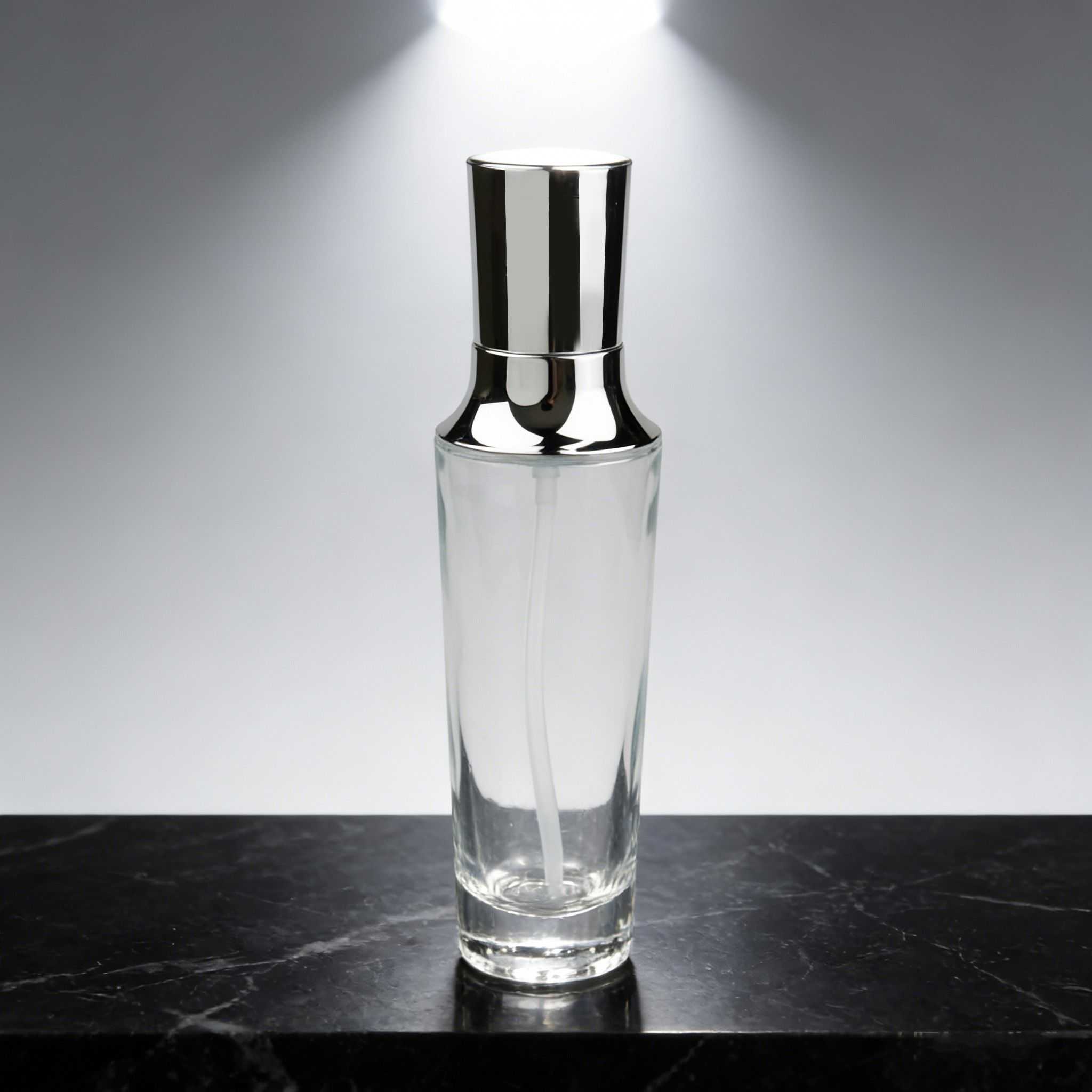 30‑120ml Curved Waist Glass Skincare Set