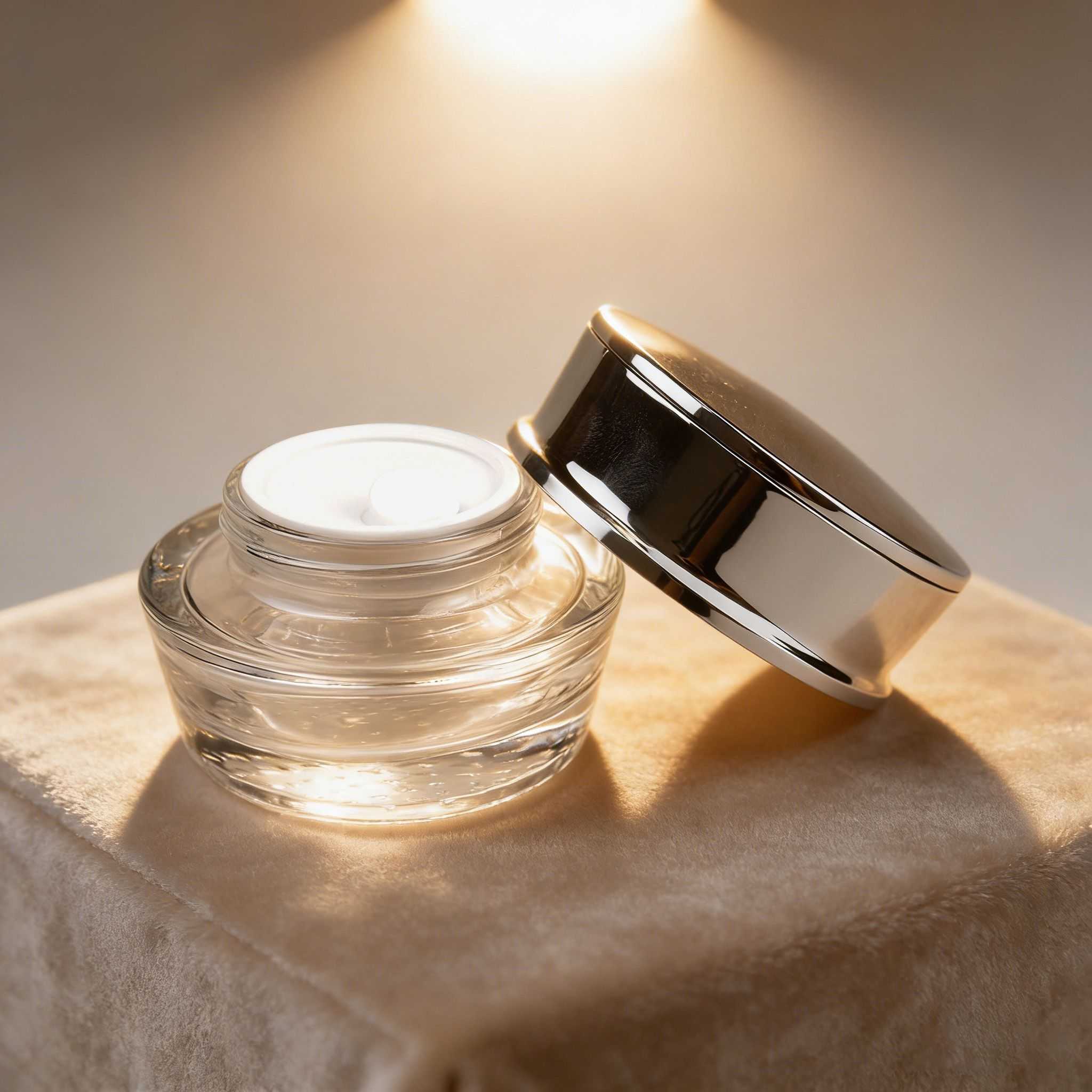 30‑120ml Curved Waist Glass Skincare Set