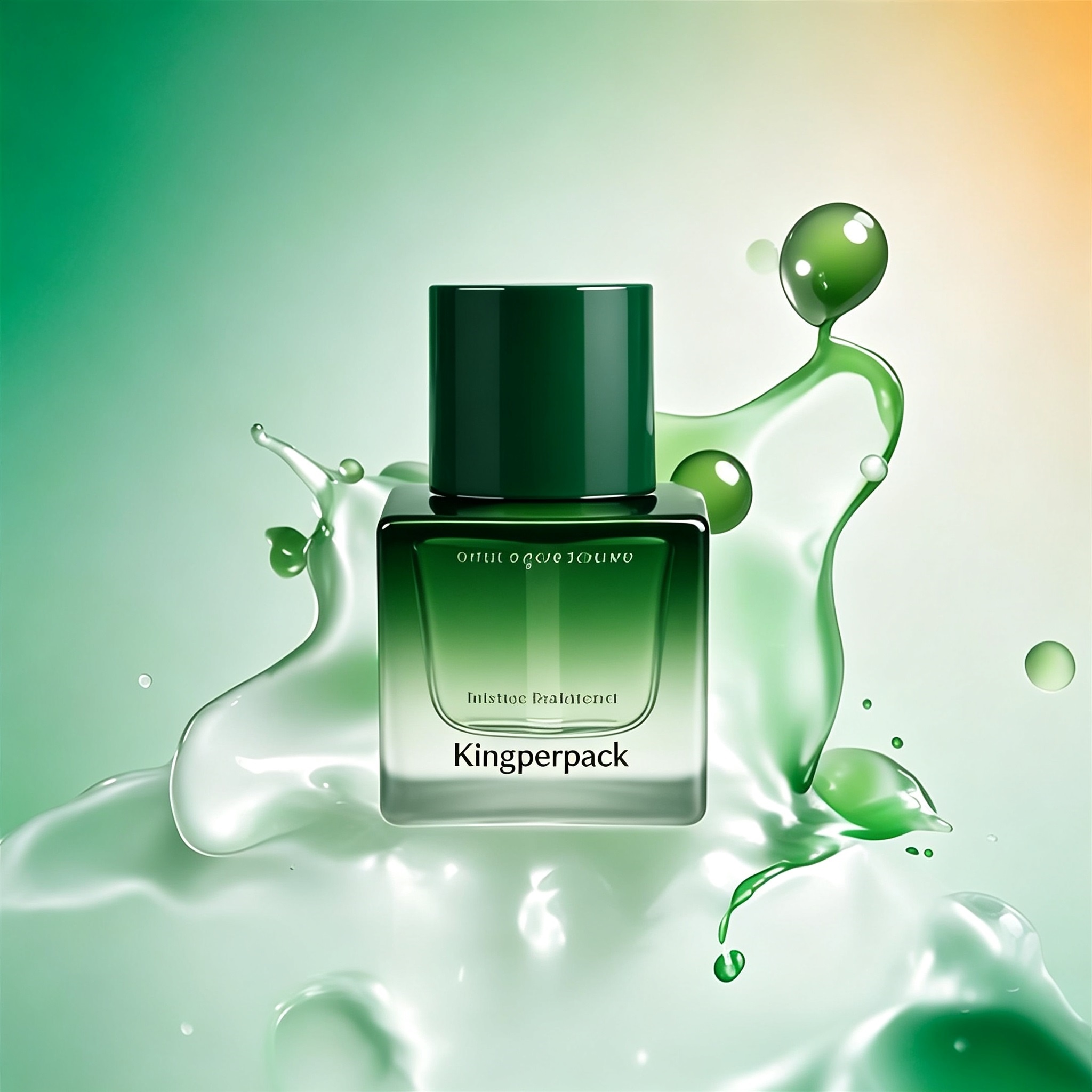30‑50ml Square Recessed Glass Lotion Pump Bottle