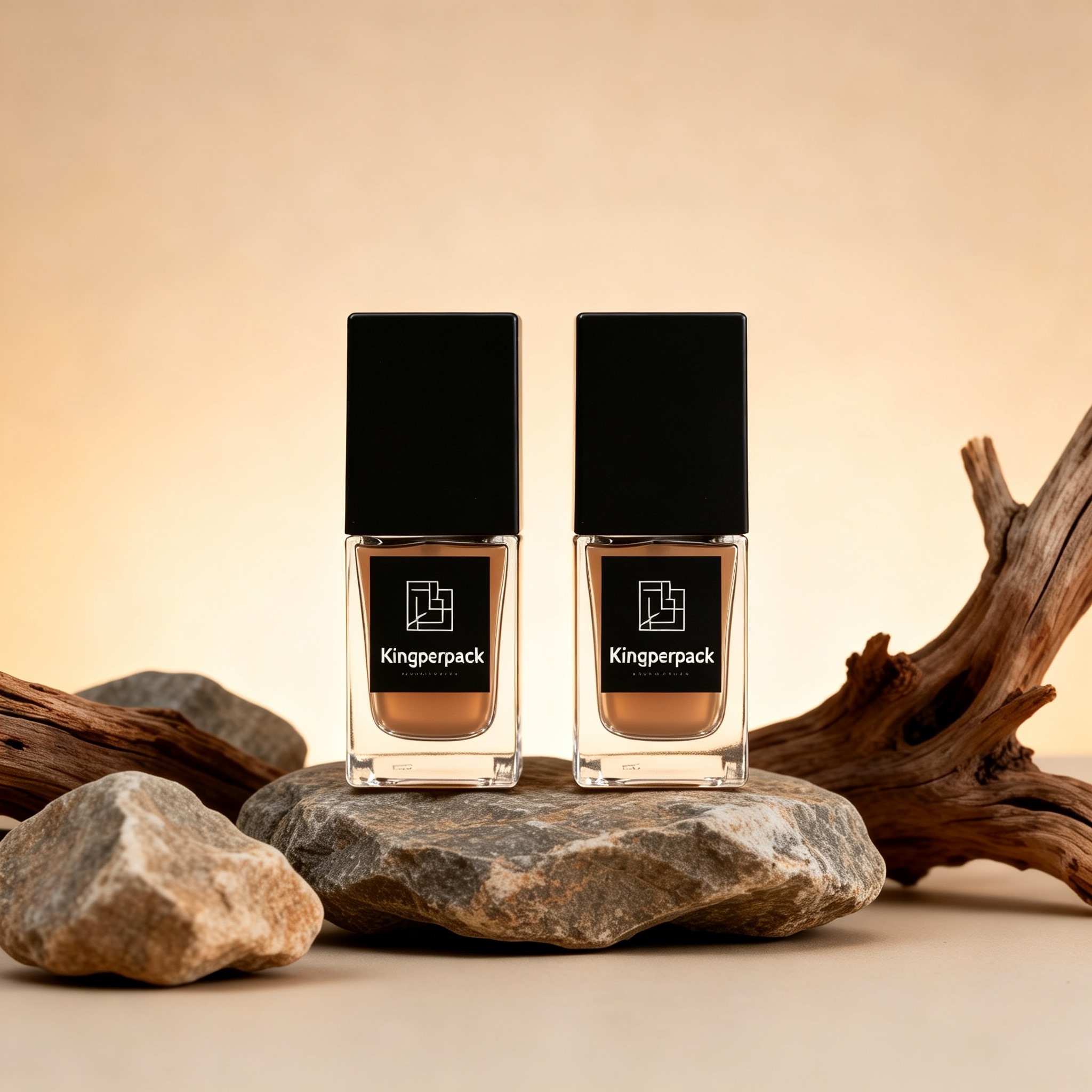 30‑35ml Classic Square Glass Foundation Bottle