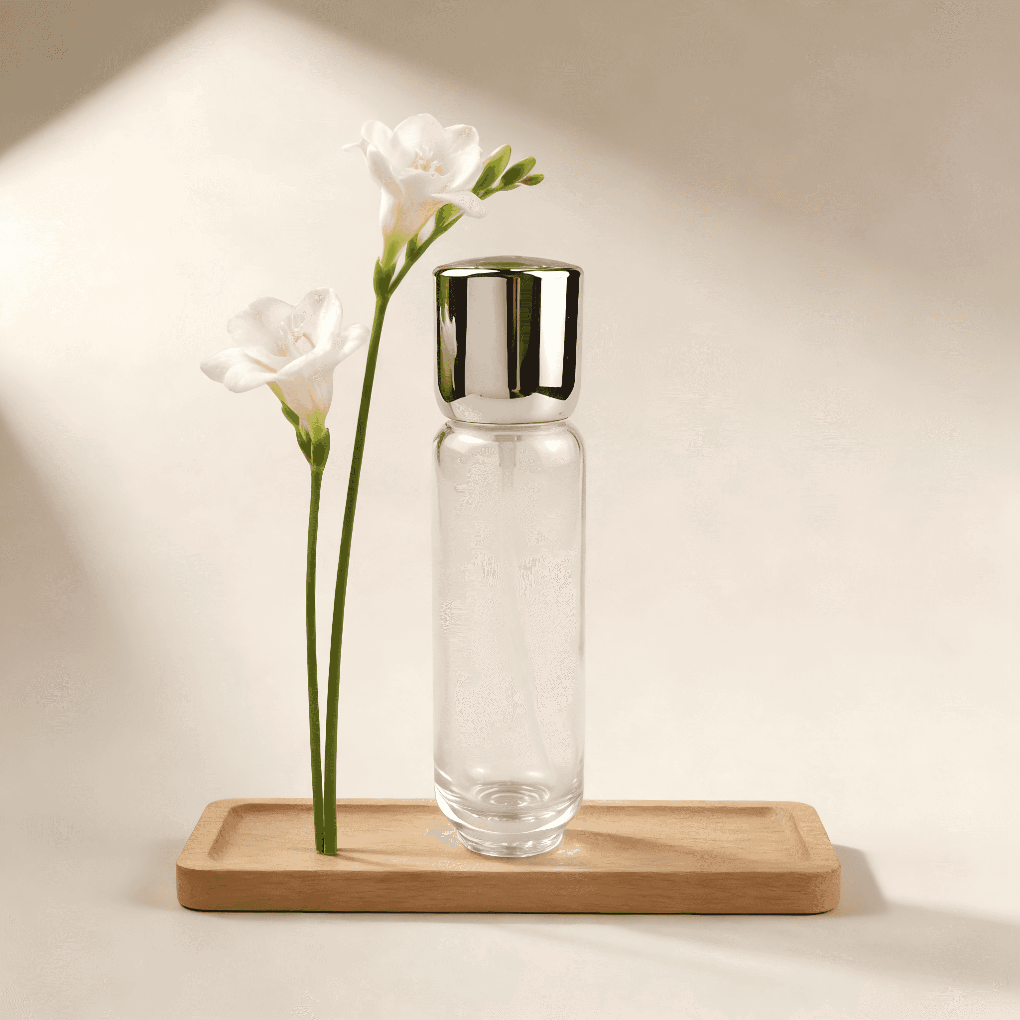 100‑120ml Cylindrical Lotion Bottle & Round Cream Jar Cosmetic Glass Set
