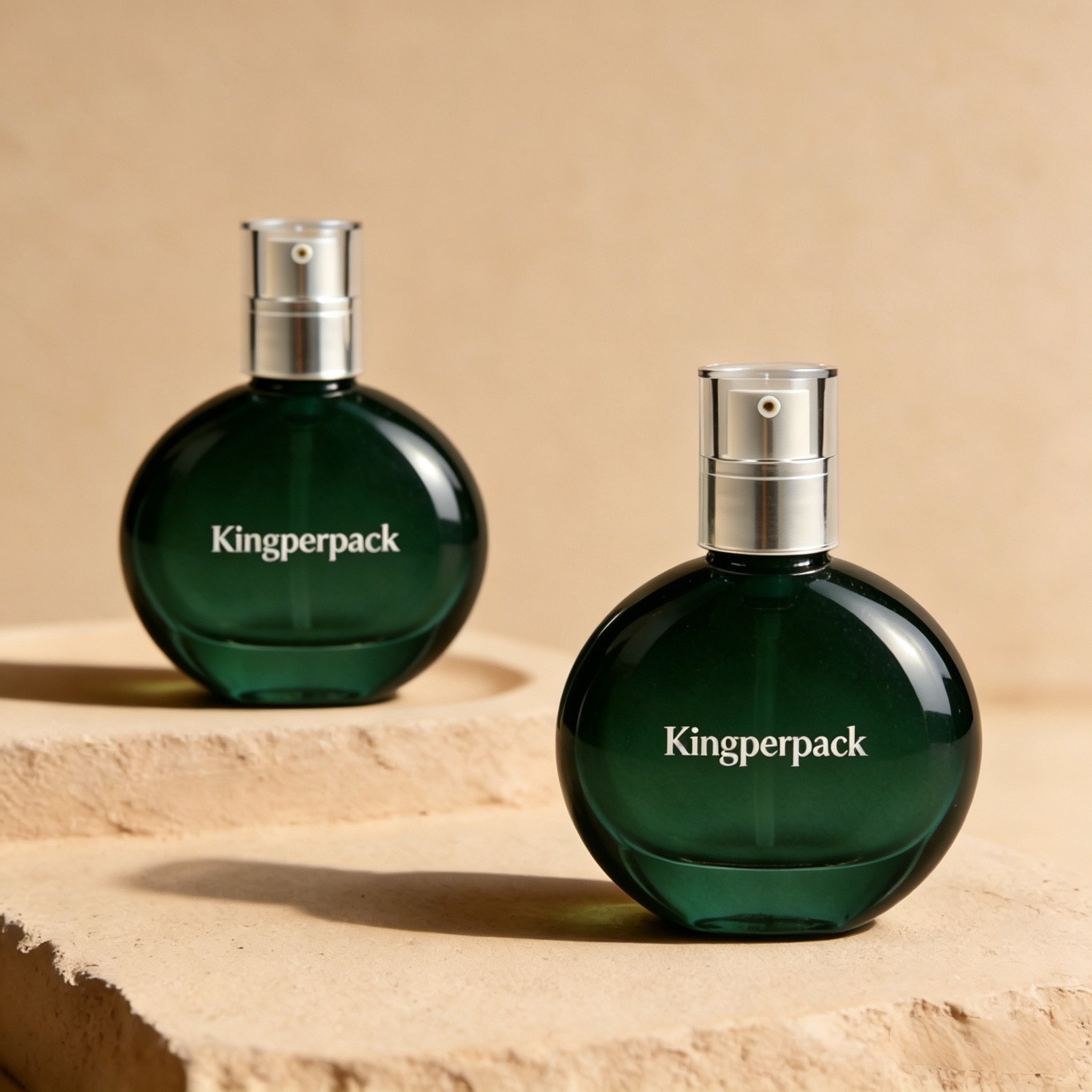 50‑60ml Flat Round Oval Perfume Spray Glass Bottle 