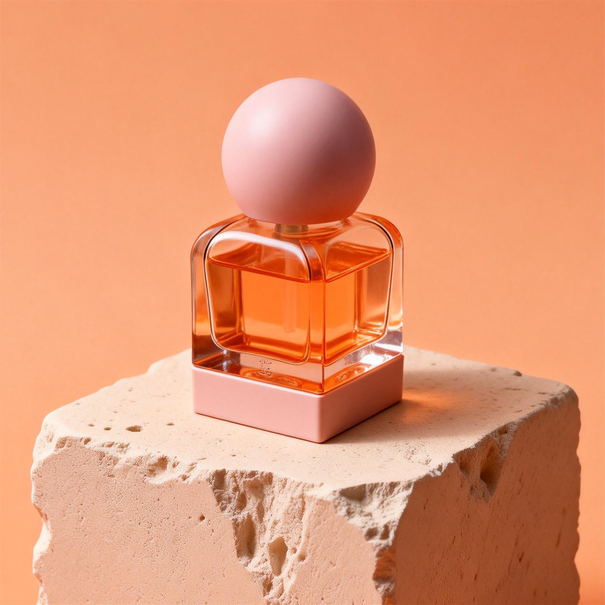 30‑50ml Square Perfume Glass Bottle With Ball Cap and Base Collar