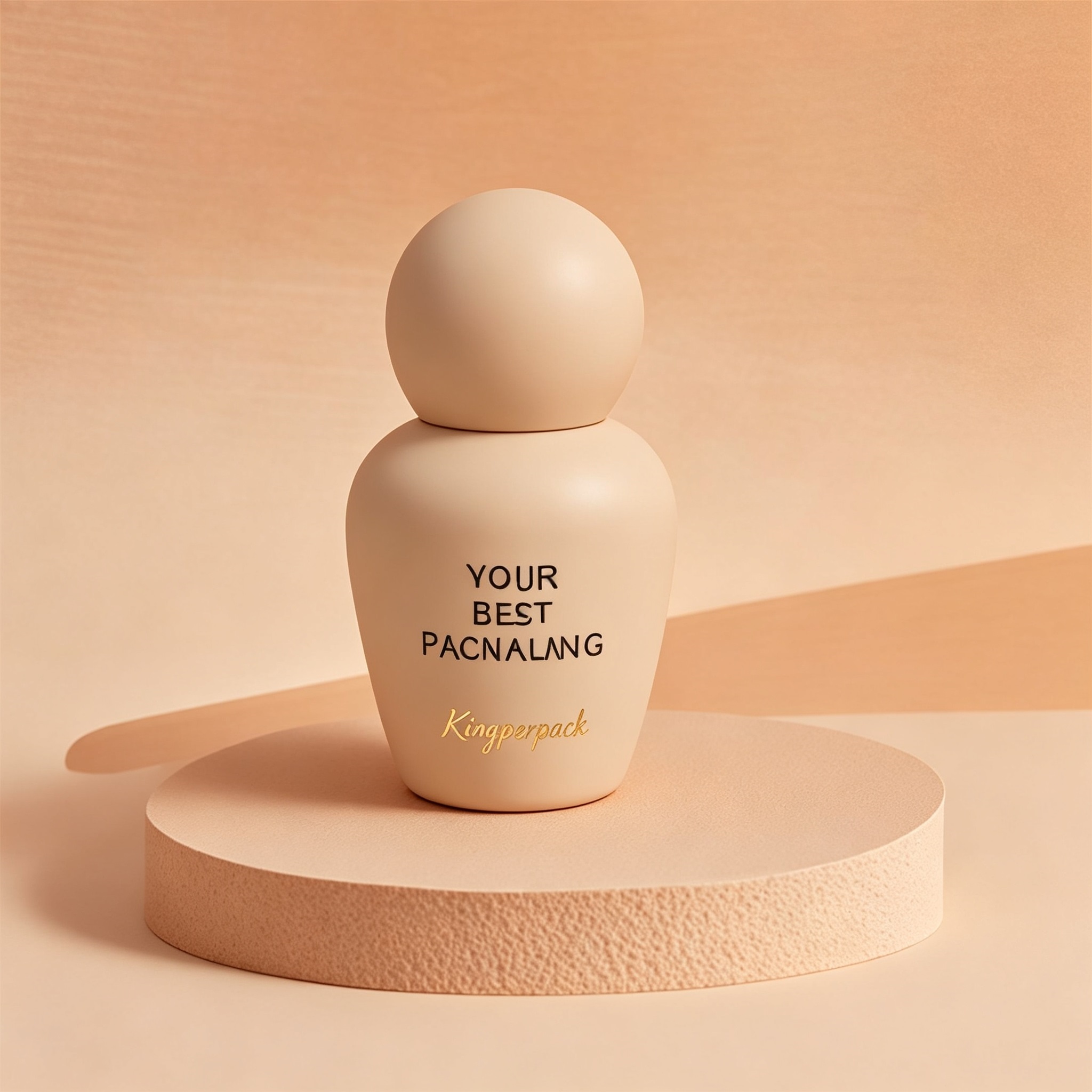 30‑80ml Matte Bulb‑Shaped Glass Serum Bottle with Sphere Ball Cap