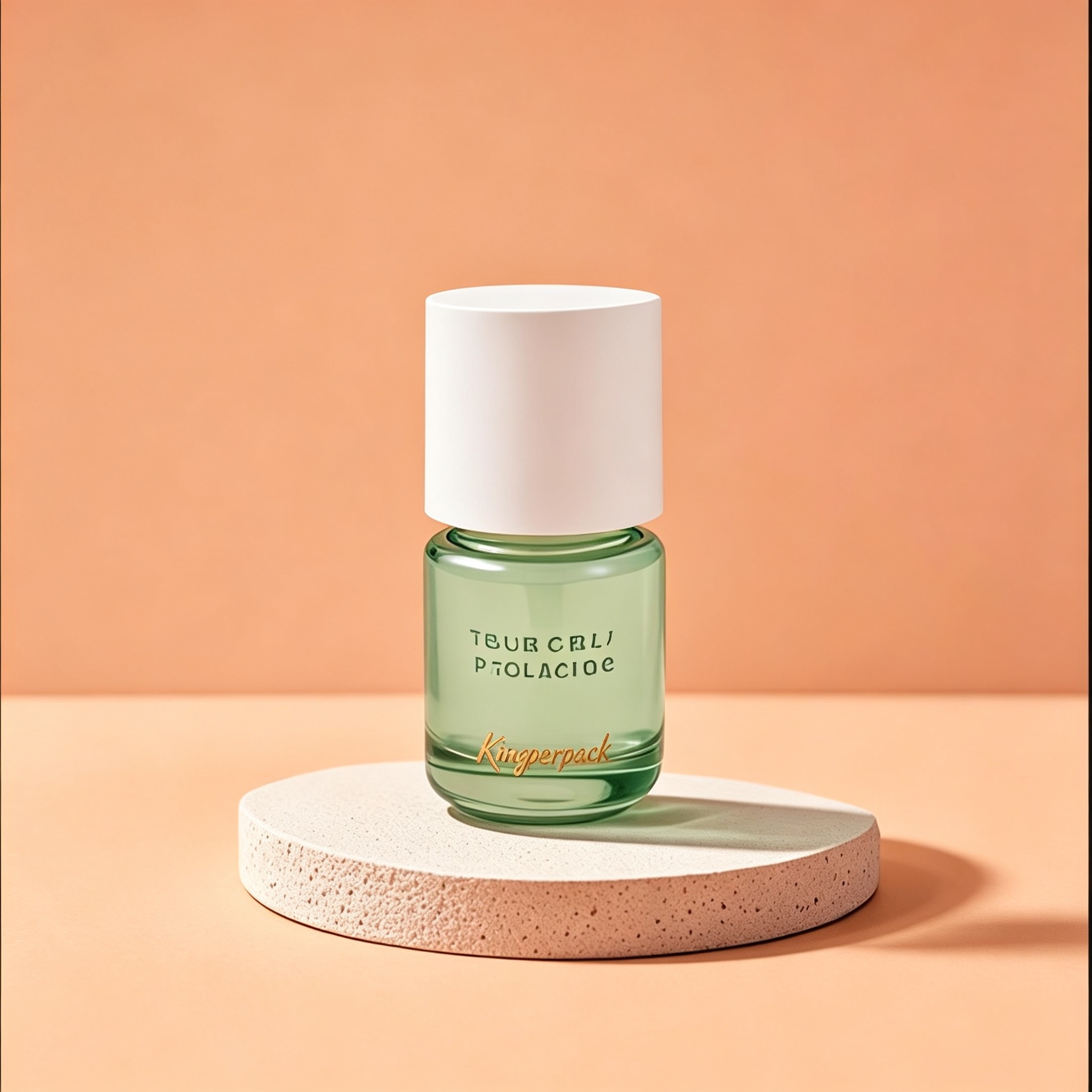 30ml Short Round Cylinder Glass Serum Bottle with Matte Cylindrical Overcap
