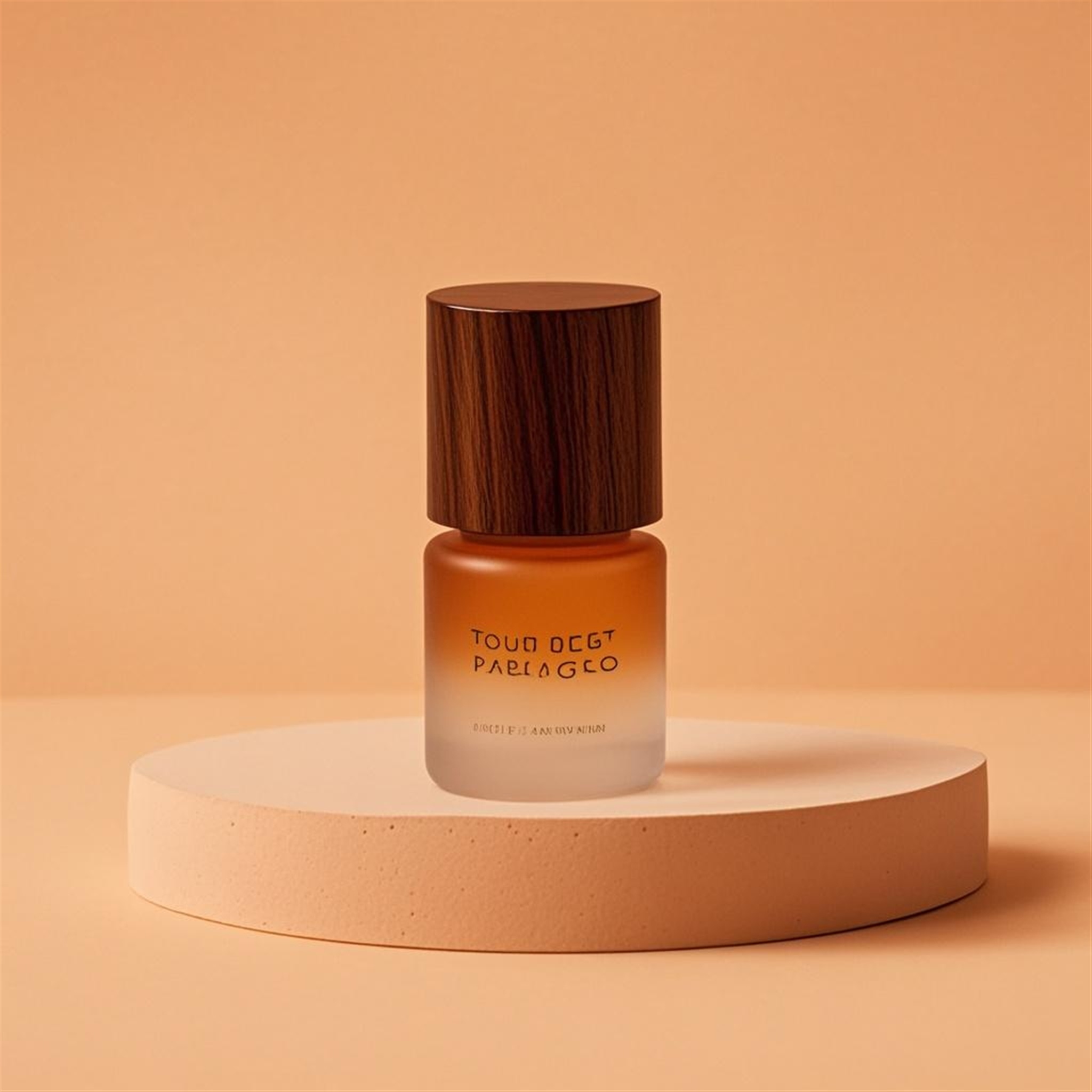 30ml Short Round Cylinder Glass Serum Bottle with Matte Cylindrical Overcap