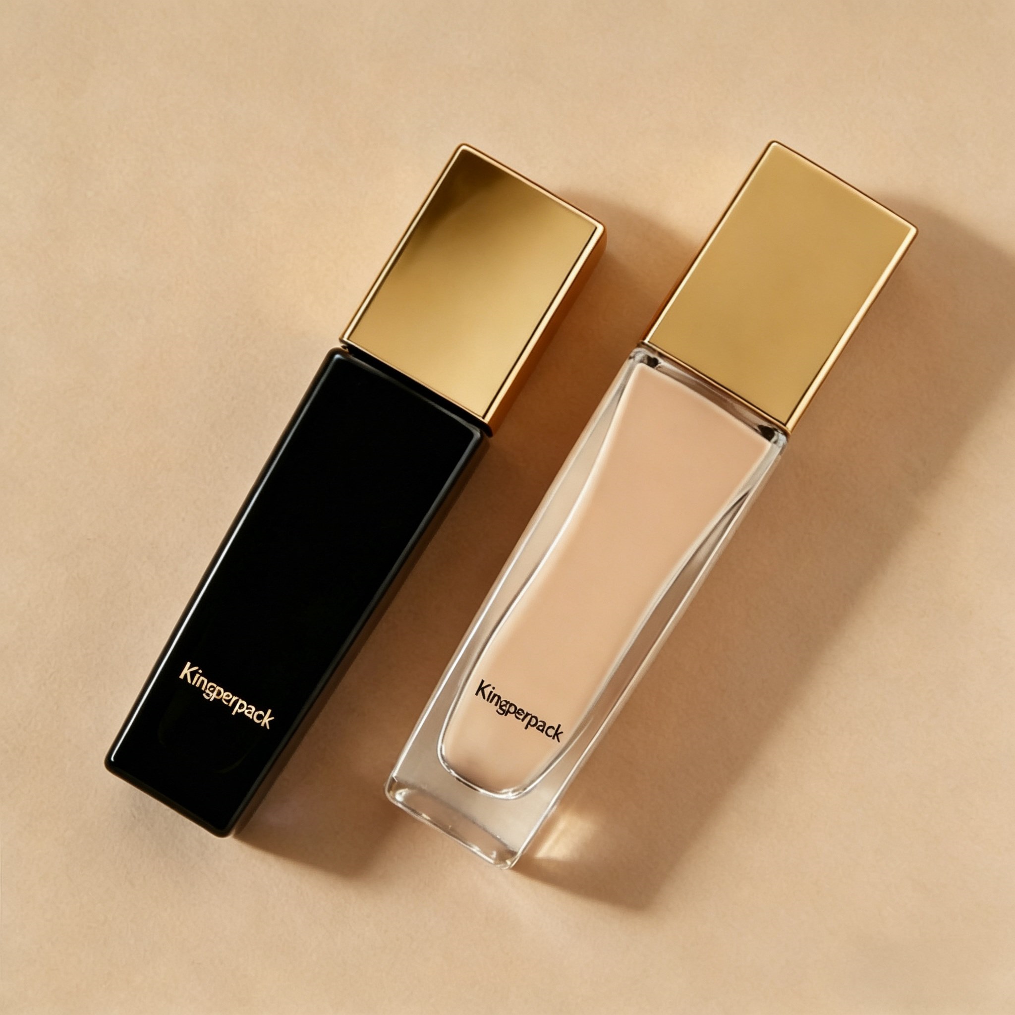 80‑120ML Luxury Tall Slanted Square Glass Lotion Bottle for Skin Toner & Serum