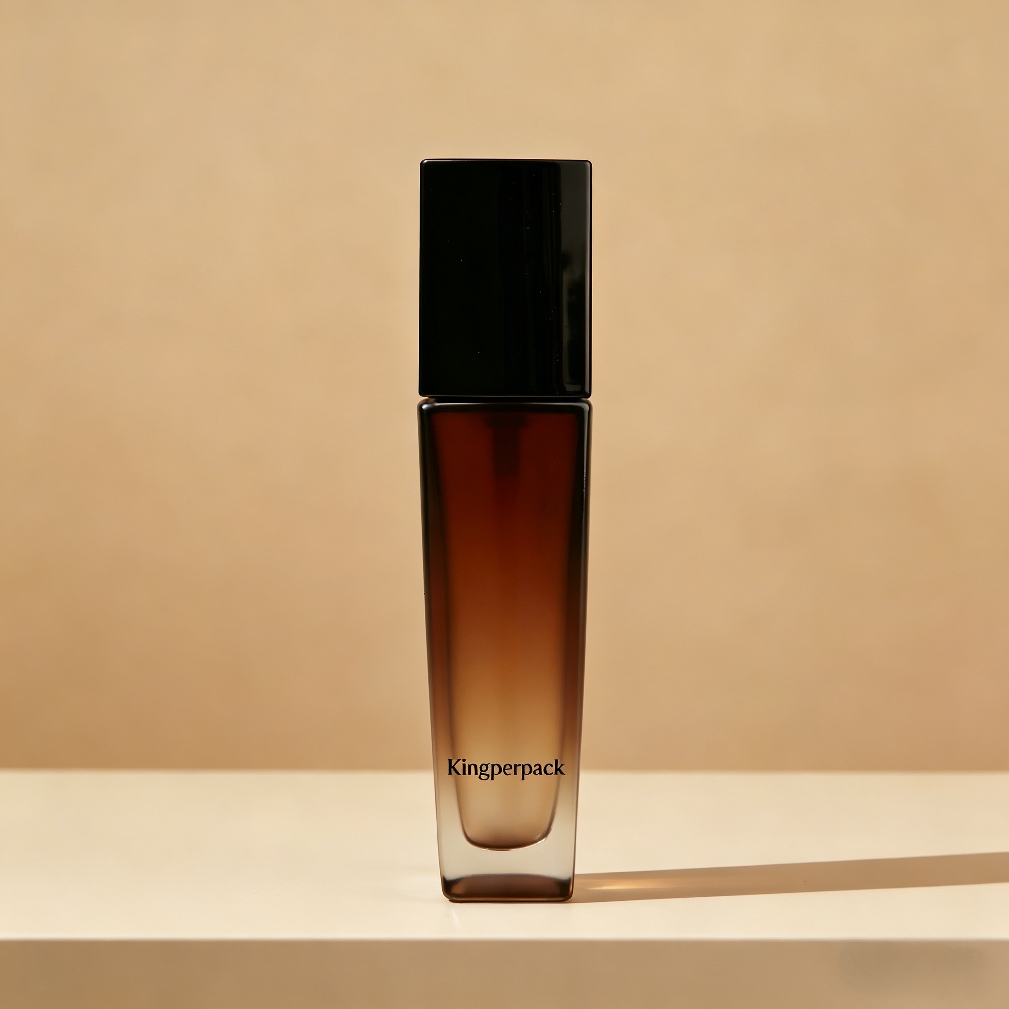 80‑120ML Luxury Tall Slanted Square Glass Lotion Bottle for Skin Toner & Serum