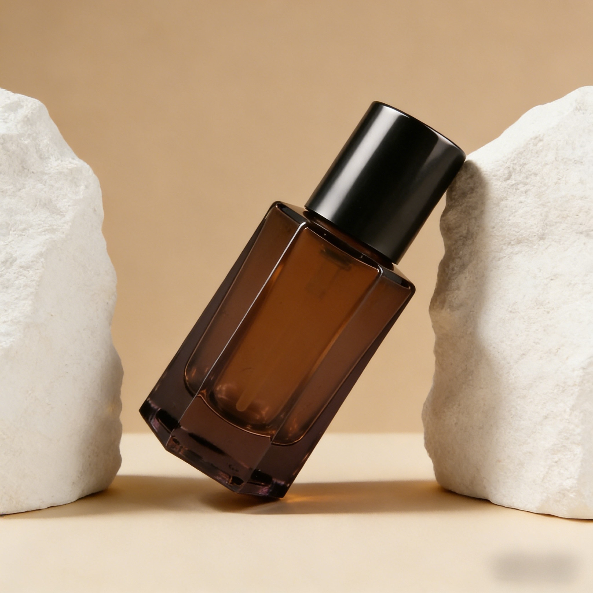 50‑80ML Faceted Octagon Glass Lotion Bottle for Serum & Skin Care