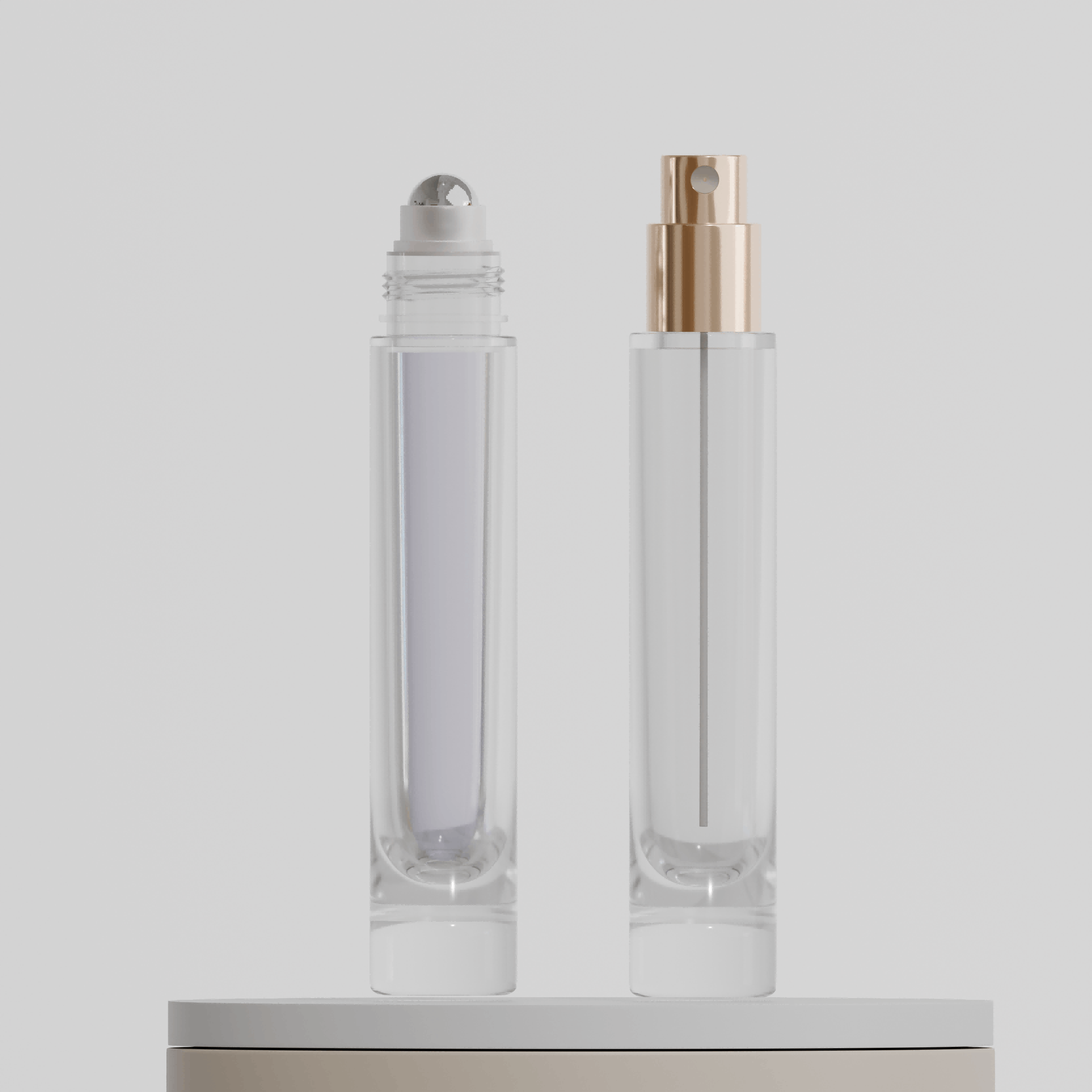 10‑20ML Slim Double‑Wall Glass Bottle, Roll‑On & Perfume Spray Dual‑Use