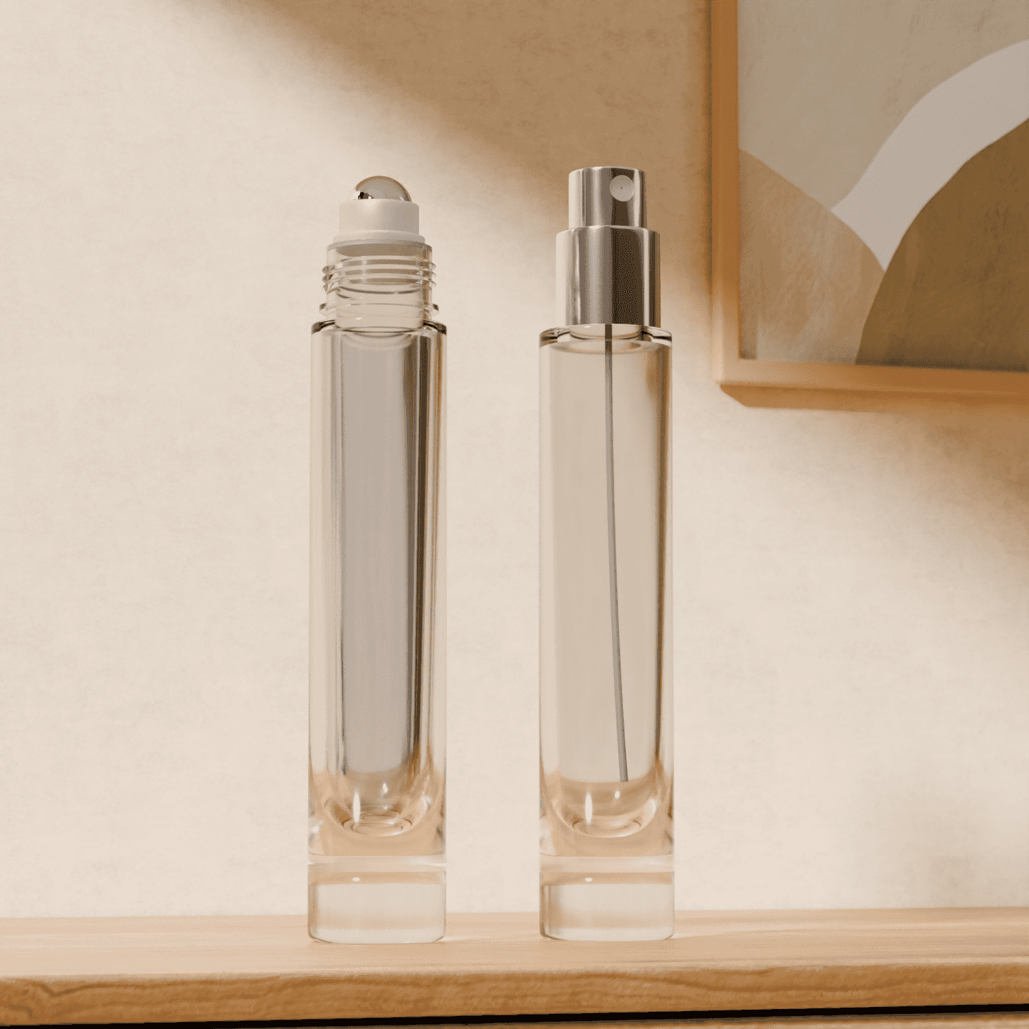 10‑20ML Slim Double‑Wall Glass Bottle, Roll‑On & Perfume Spray Dual‑Use