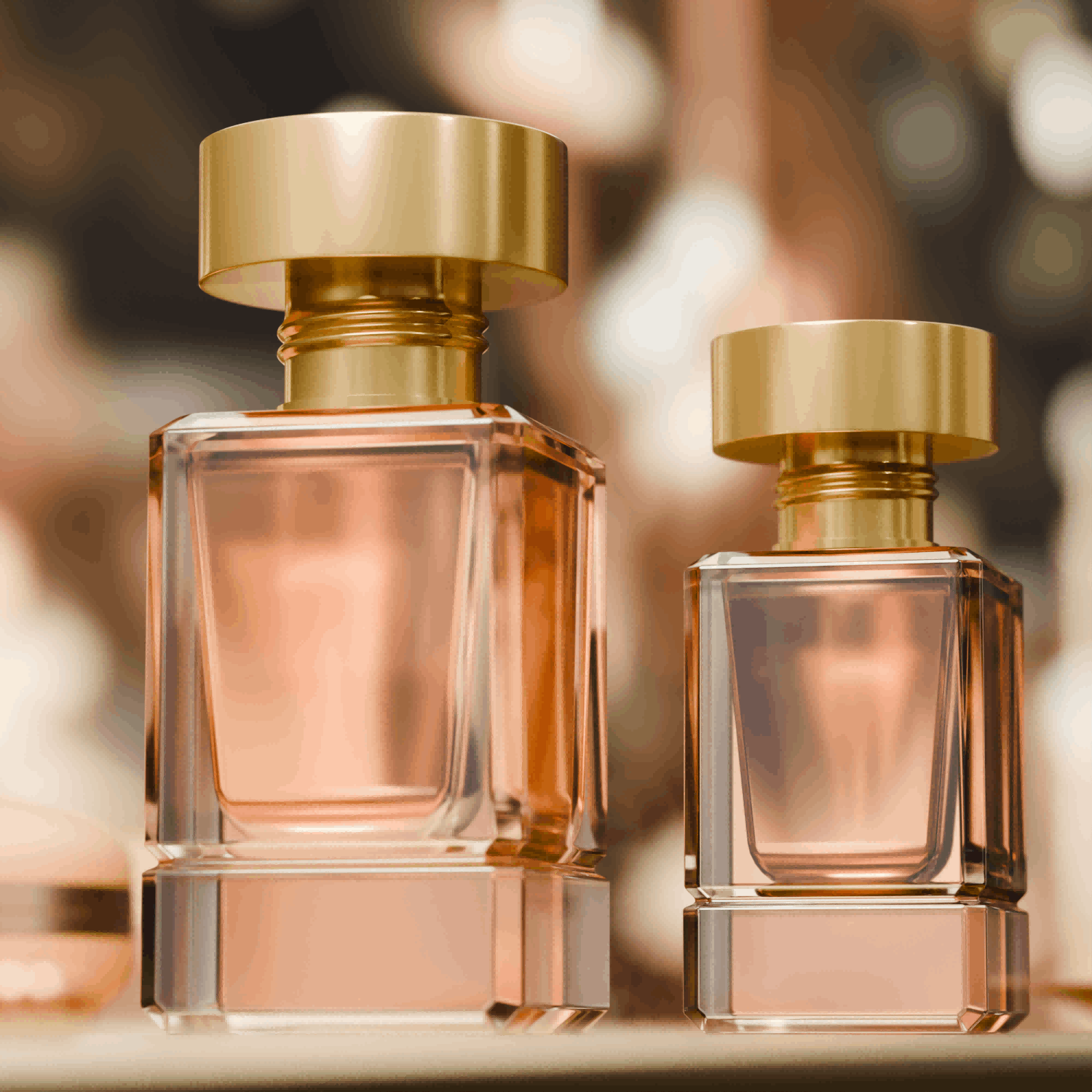 30‑50ML Double‑Layer Square Heavy Base Perfume Glass Bottle