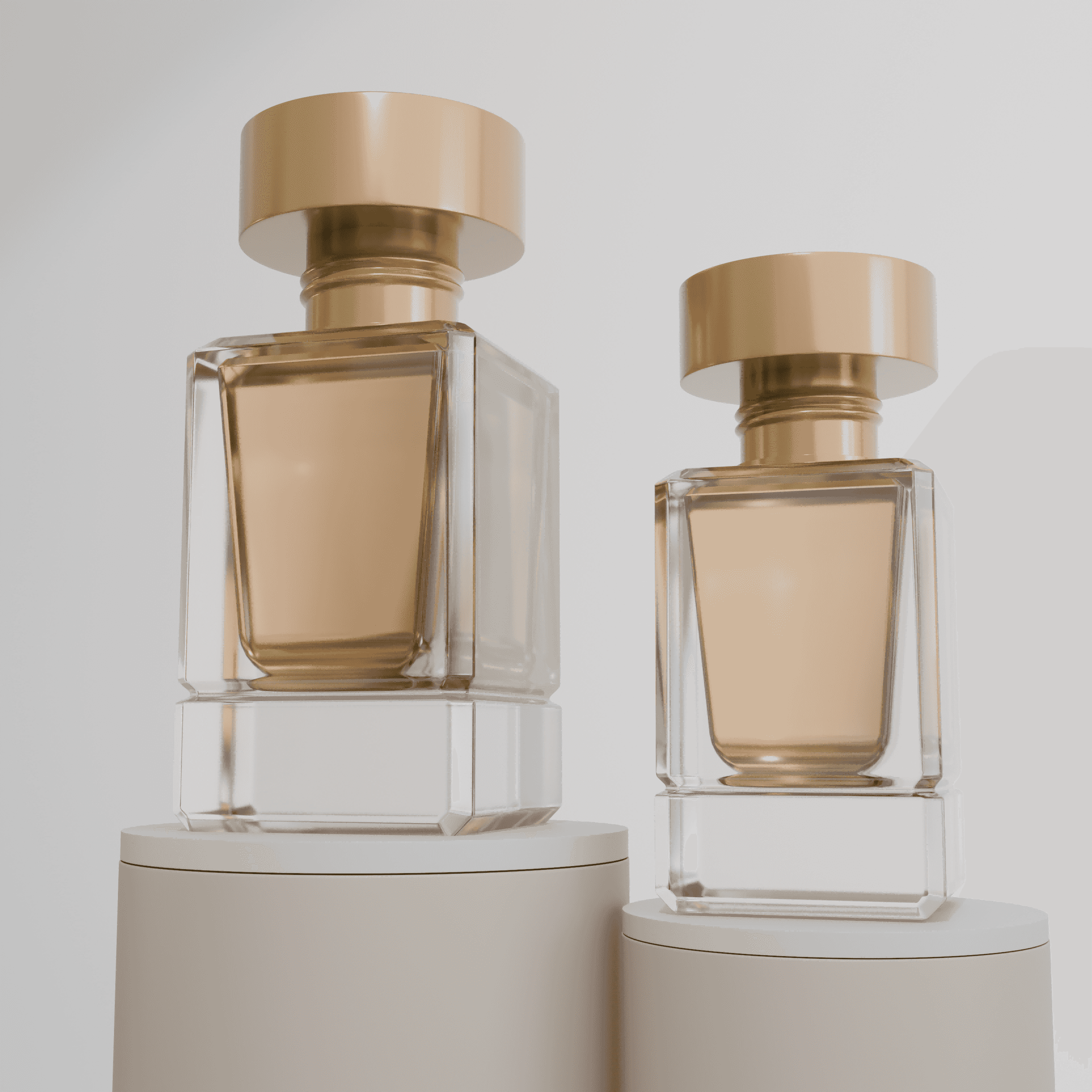 30‑50ML Double‑Layer Square Heavy Base Perfume Glass Bottle