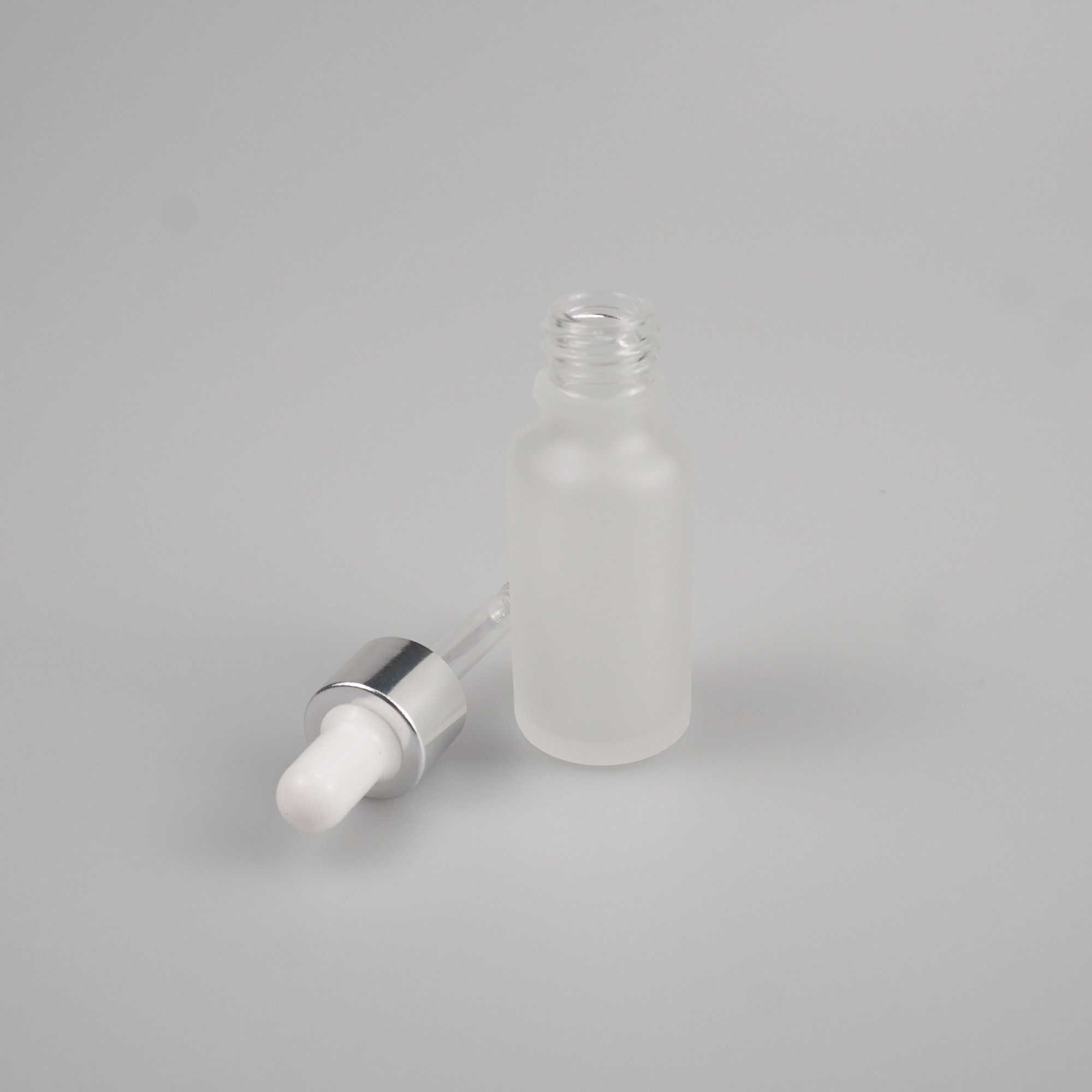 10‑50ML Frosted Cylindrical Glass dropper Bottle
