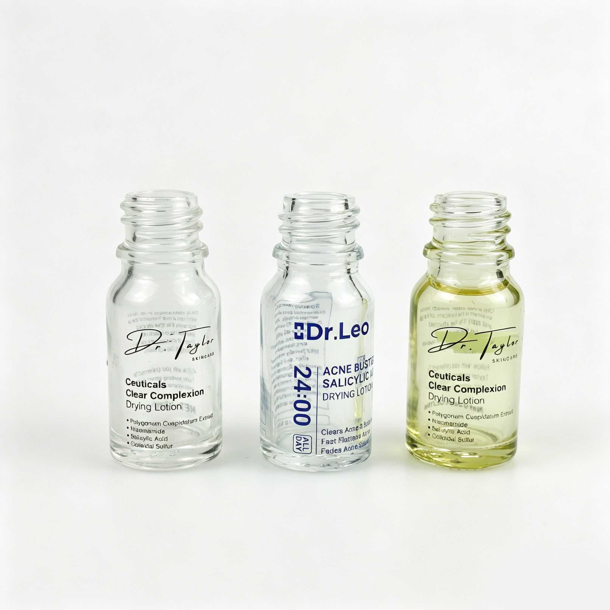 10‑30ML Short‑Shoulder Clear Glass Serum Bottle