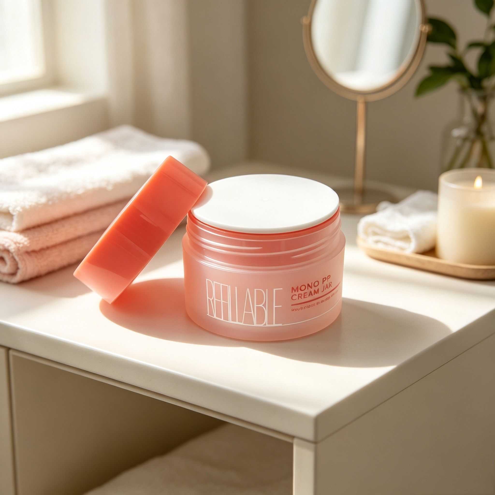 50‑200ML Refillable PP Cream Jar