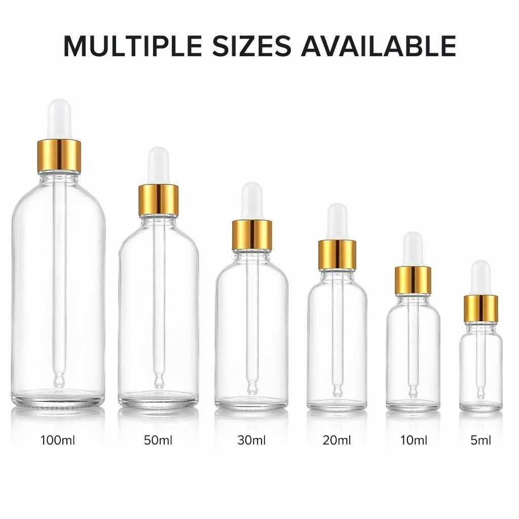 5‑100ML Boston Round Glass dropper Bottle