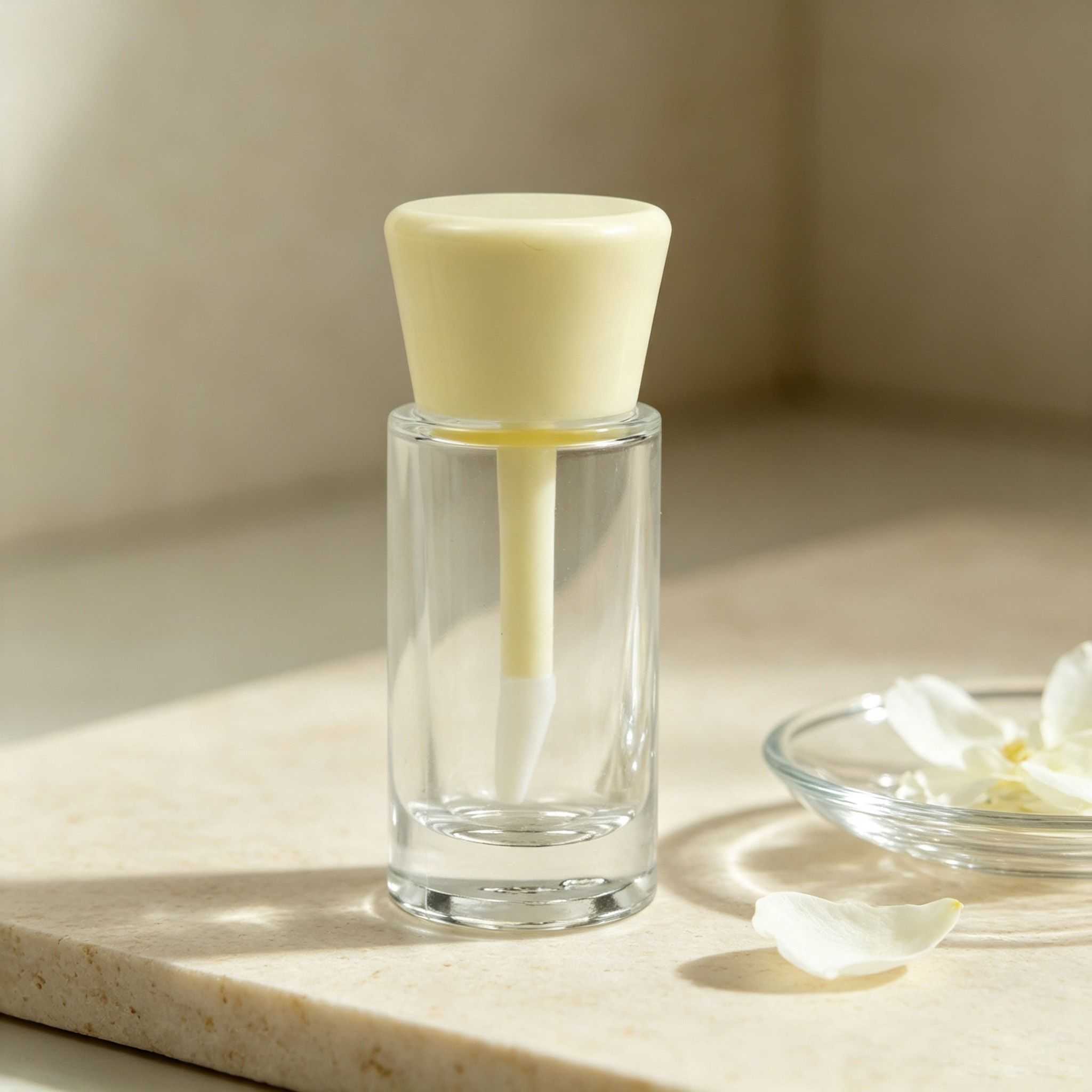 10‑15ML Clear Cylindrical Glass Lip Gloss Bottle