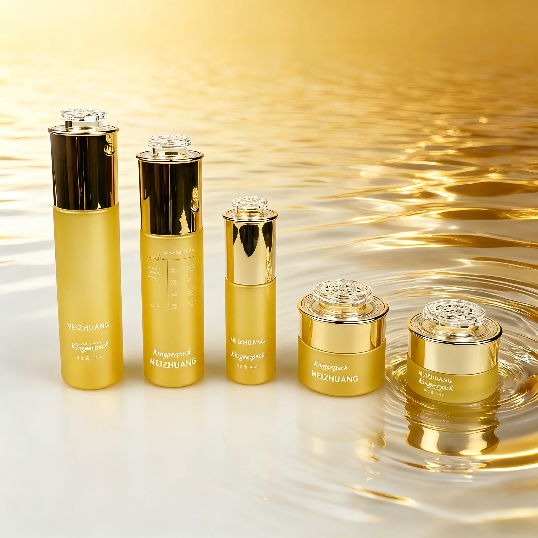 30‑120ML Cylindrical Glass Skincare Bottle & Jar Set