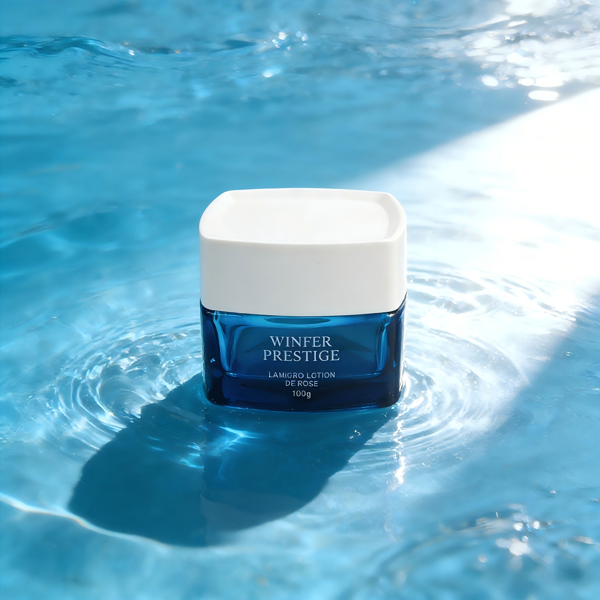 30‑120ML Square Blue Glass Skincare Set
