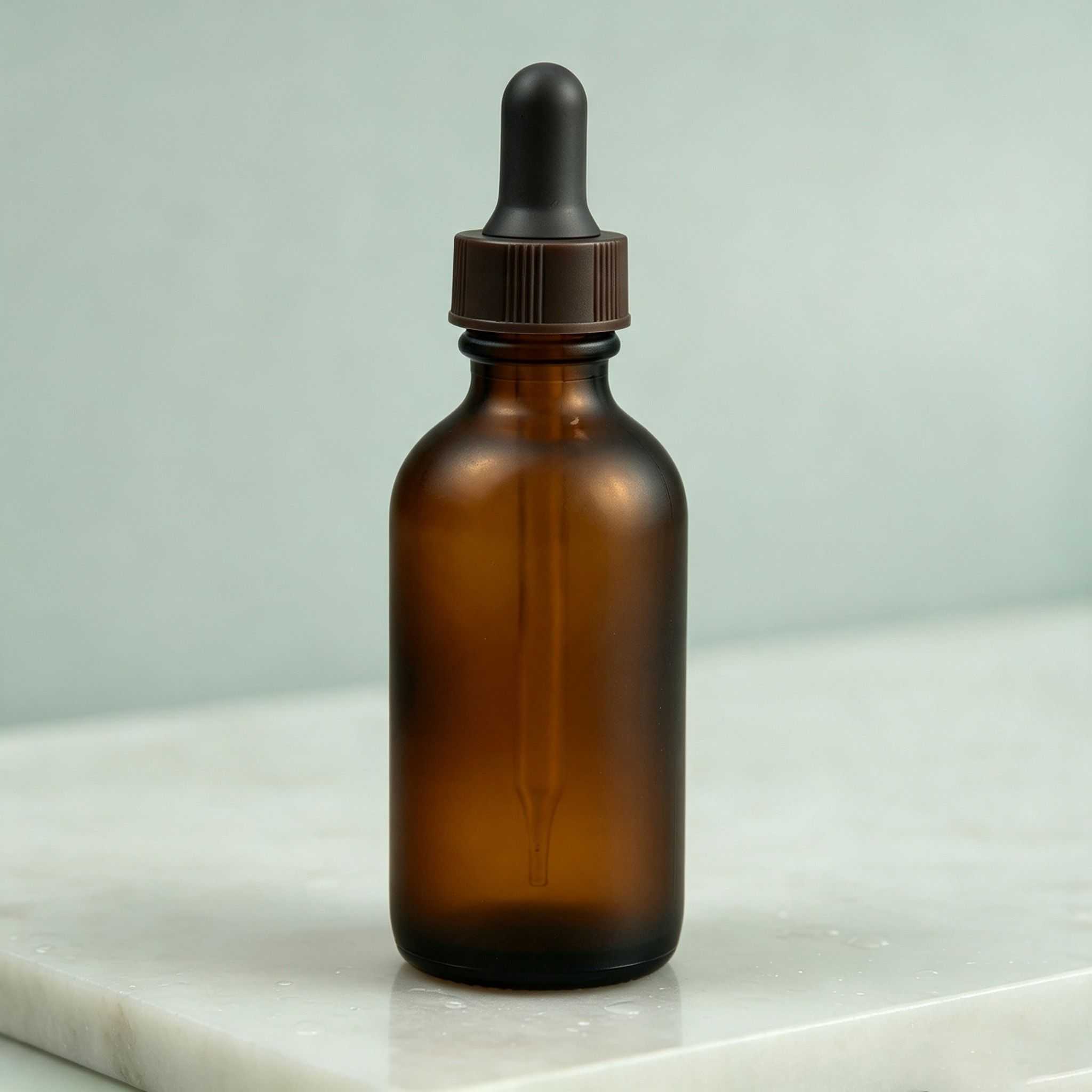 30‑100ML Amber Frosted Glass dropper Bottle