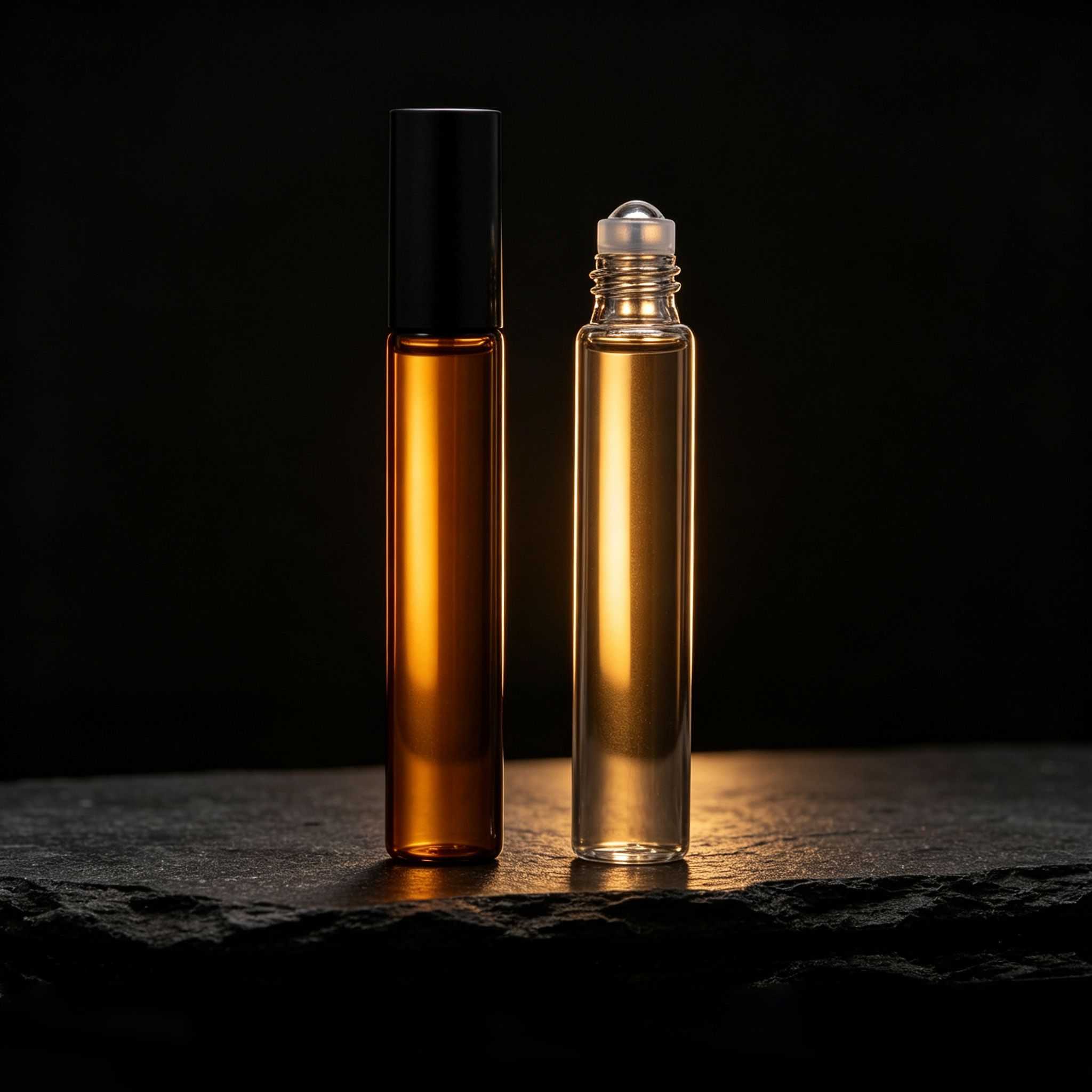 5‑15ML Clear & Amber Glass Roll‑on Bottle