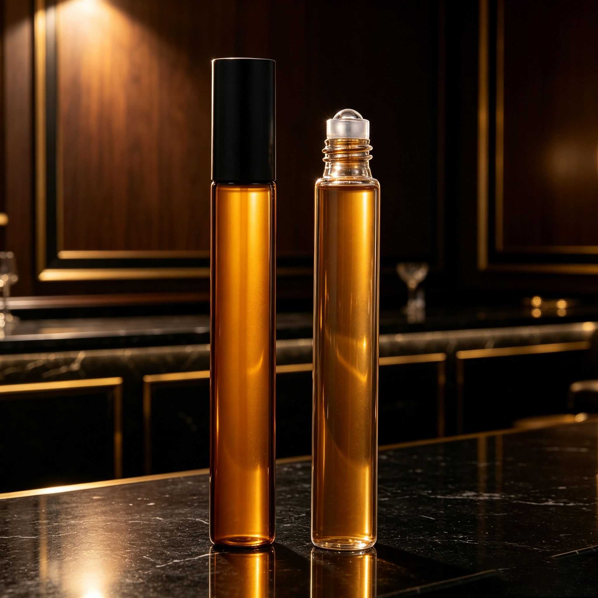 5‑15ML Clear & Amber Glass Roll‑on Bottle