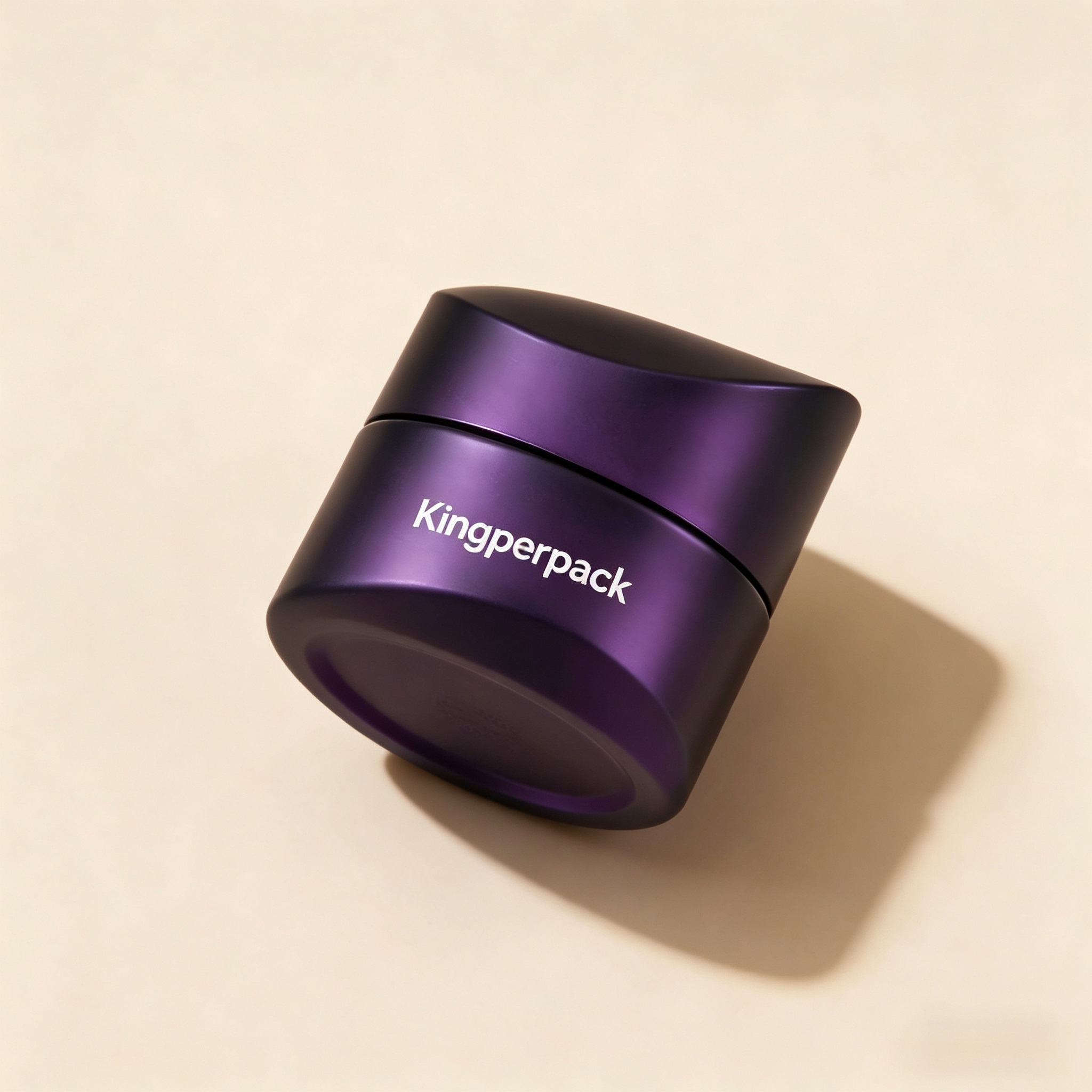 30‑120ML Purple Metallic Curved Glass Skincare Set